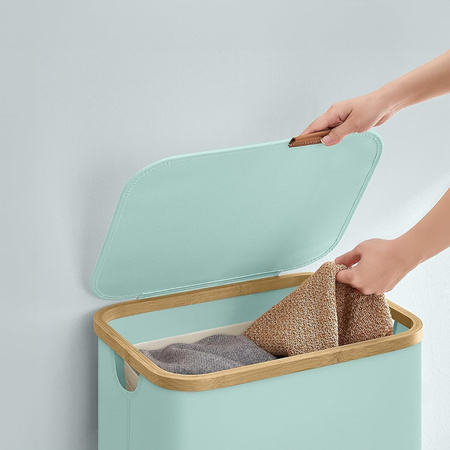 Kosz na pranie 90L 1 komorowy miętowy