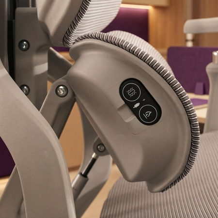 Regulowany Fotel z masażerem 5D DORIS-20 Szary