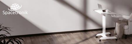 Buddy 03 nastaviteľný stôl na vozíku Biely