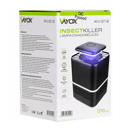 Lampa UV na owady stojąca USB VAYOX IKV-212 went.