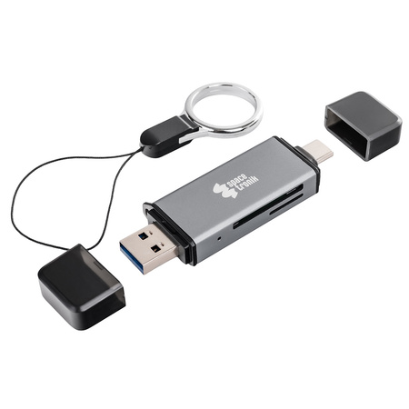 Spacetronik SPU-CR06 czytnik kart SD USB-A i USB-C