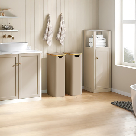 Kosz na pranie 65L 1 komorowy beż