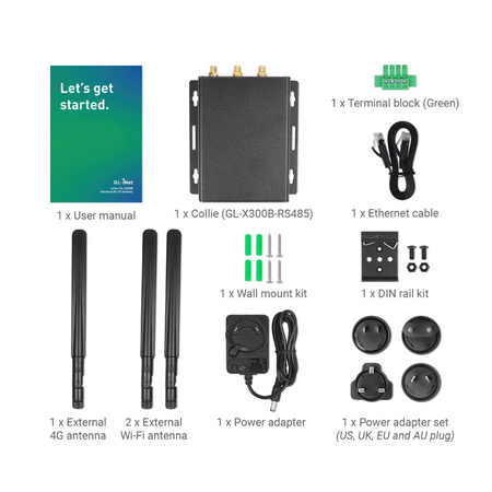 Router przemysłowy Wi-Fi bramka LTE 4G z RS485 GL.iNet Collie X300B