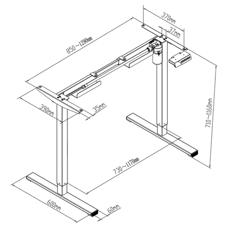 Elektrický stolní stojan Spacetronik SPE-124W