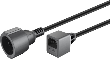 AC socket - C14 socket extension cable Goobay 02m