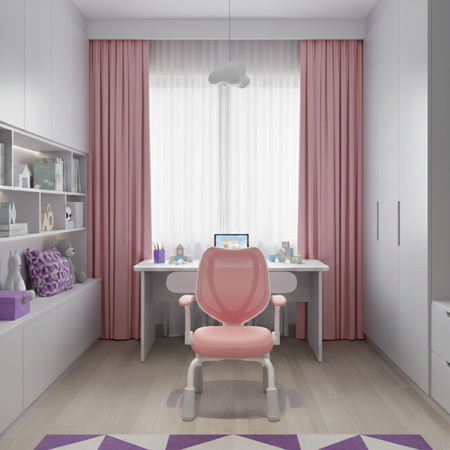 Krzesło dziecięce SPC XD26P różowe regulacja wysokości podłokietniki