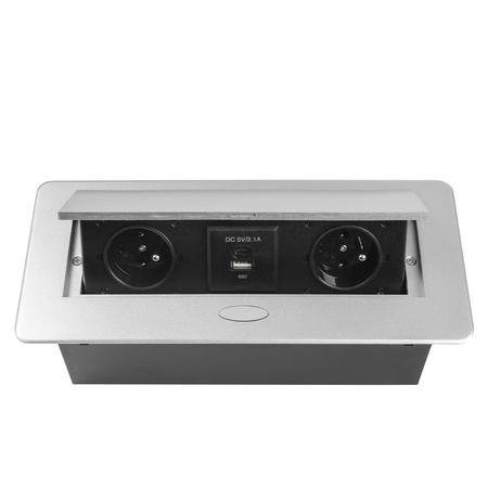 Spacetronik SPS-D24CS Arbeitsplatten-Steckdosenöffnung