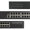 Verwalteter L2 SWITCH GS2024S2 24x Gbps + 4x SFP