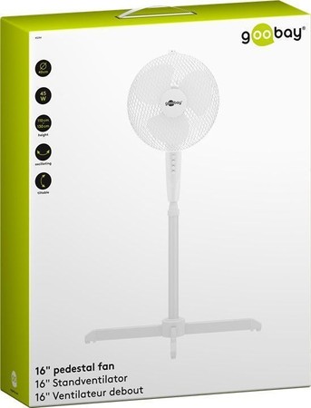 16" stojaci ventilátor Goobay 45W BIELA