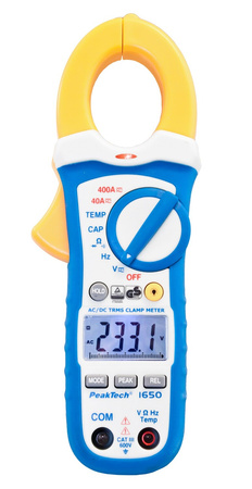 PeakTech 1650 TrueRMS 400 A AC/DC Clamp Meter