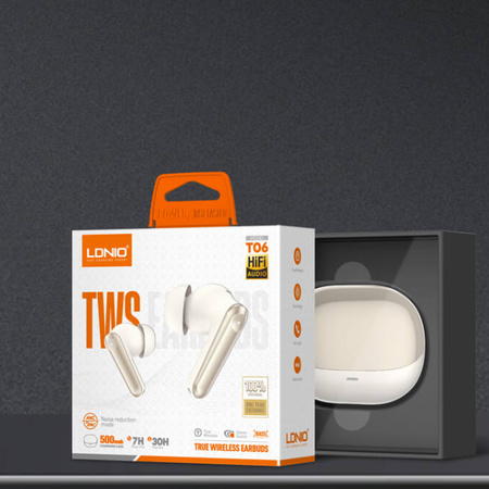 Bezdrôtové slúchadlá LDNIO T06 White