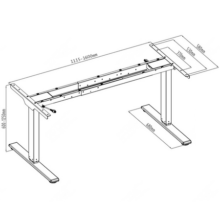 Spacetronik SPE-224RB electric desk stand