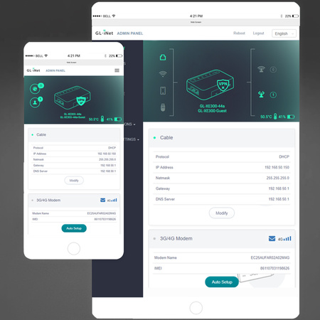 Router bezprzewodowy 4G LTE na kartę SIM GL.iNet Puli GLXE300