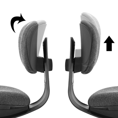 Fotel Ergonomiczny Spacetronik SETTO z Podłokietnikami 4D Czarny