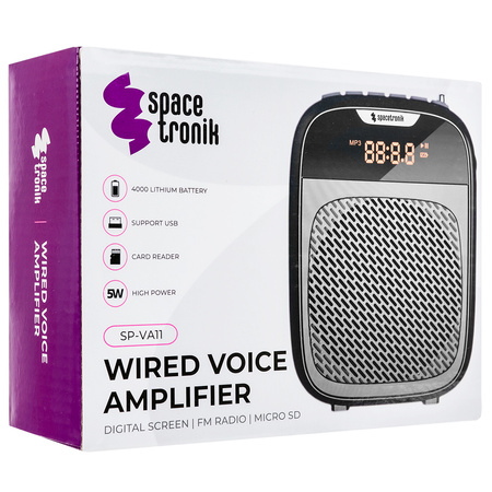 Drátový mikrofonní zesilovač hlasu SP-VA11 +FM