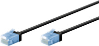 Patchcord CAT 6A EXTRA FLEX čierny 0,15 m