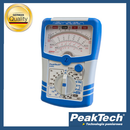 PeakTech 3385 600V 10A AC DC Analog Multimeter