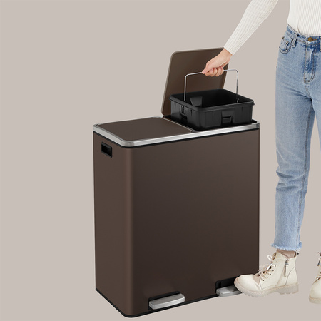 Funky Trash Can Brown Spacetronik Podwójny