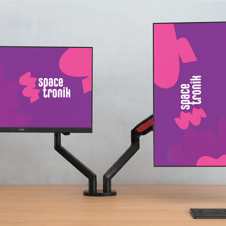 Uchwyt na 2 Monitory SPAZ120BP Aluminiowy 13-36" 12kg