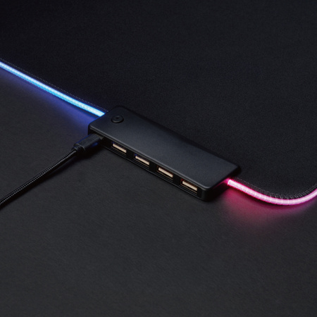 Mata mutispandeksowa RGB z hubem USB 80x30cm