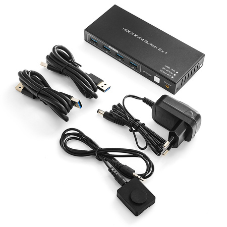 USB + HDMI 2/1 Spacetronik KVM-Umschalter SPH-KVM23