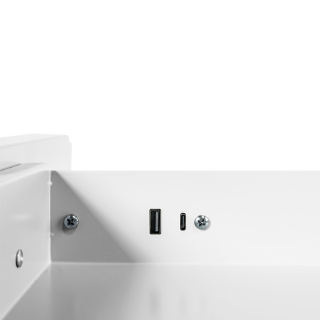 Under-Desk Storage Drawer USB Ports Standard Black