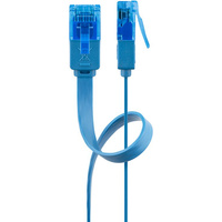LAN Patchcord CAT 6A UTP FLAT blau 2m