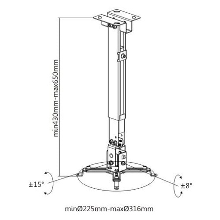 Spacetronik SPA-P01W ceiling projector mount