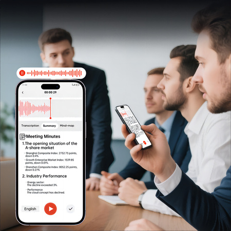 Dyktafon AI z Transkrypcją i ChatGPT Alvora FW920
