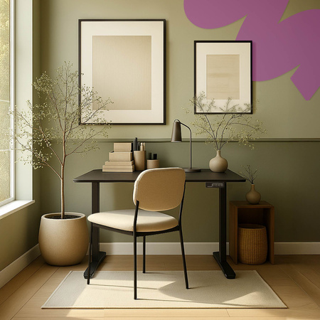 Zestaw -10% Elektryczne biurko Moris SPE-O111WL i Fotel biurowy Doris 11