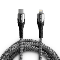 Kabel USB-C - Lightning LDNIO 1m šedý 30W LC111