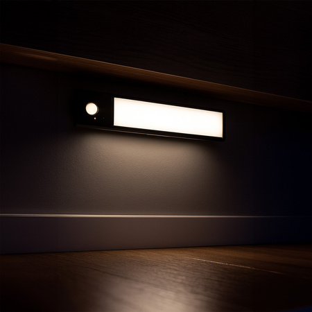 Bezprzewodowa lampa LED Czujnik ruchu 20cm Czarna