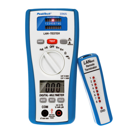 Multimetr PeakTech 3365 s testerem LAN