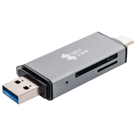 Spacetronik SPU-CR06 czytnik kart SD USB-A i USB-C