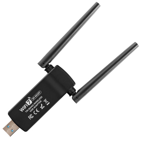 Adapter Wi-Fi 7 Spacetronik SP-WU07 5G 6G BE6500