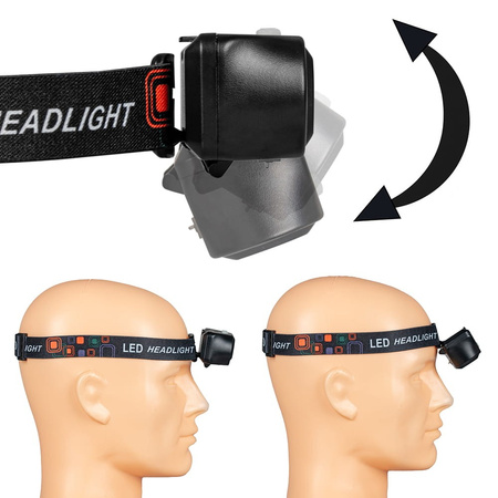 Latarka czołowa 170 + 210lm LED COB VAYOX VA0115