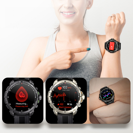 Smartwatch Kumi U5 Pro 170 trybów SPORT Czarny