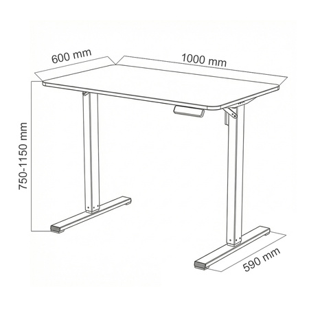 Elektryczne biurko Spacetronik Moris 125DB 100x60