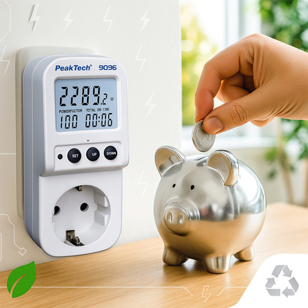 Cyfrowy Licznik Zużycia Energii PeakTech 9036