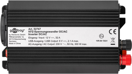 Měnič napětí 12/240V 300W USB Goobay