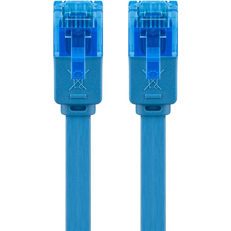 LAN Patchkabel CAT 6A UTP FLAT blau 0.5m