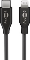 USB-C - Apple Lightning cable Goobay Black 1m