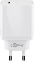 USB-C PD 18W 2A Netzladegerät Goobay WHITE