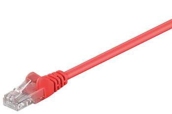 Kabel LAN Patchcord CAT 5E 05m czerwony