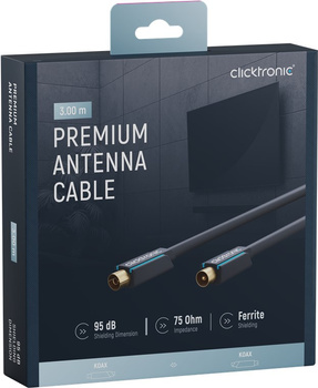CLICKTRONIC TV připojení IEC anténní kabel 3m