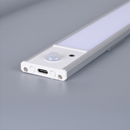 Bezprzewodowa lampa LED Czujnik ruchu 60cm Srebrna