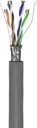CAT5e F/UTP AWG 24/1 Goobay grey 100m twisted pair cable