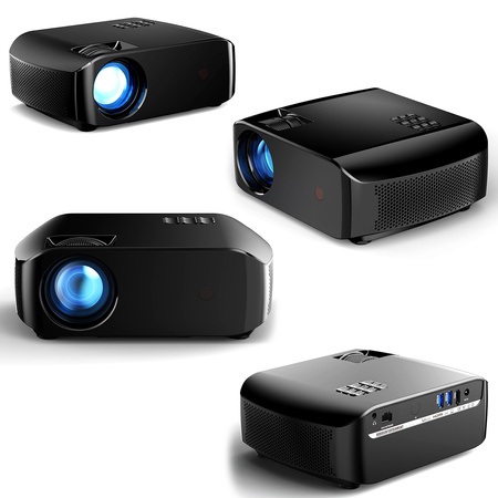 Spacetronik LED Projektor F10 Schwarz