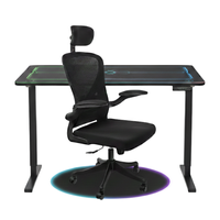 Zestaw gamingowy RGB biurko elektryczne fotel ARON mata RGB