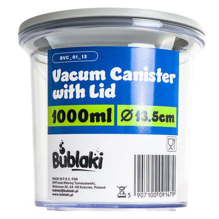 Pojemnik Próżniowy do żywności 1000ml wys. 13cm